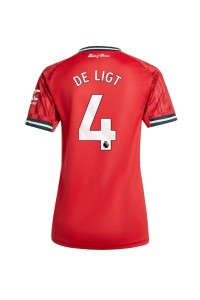 Manchester United Matthijs de Ligt #4 Jalkapallovaatteet Naisten Kotipaita 2025-26 Lyhythihainen